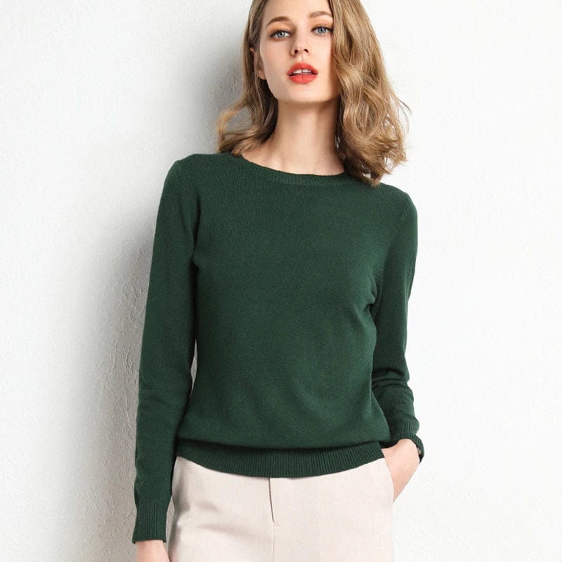 Bella Women's Sweater | Wool Blend, Minimalist Design