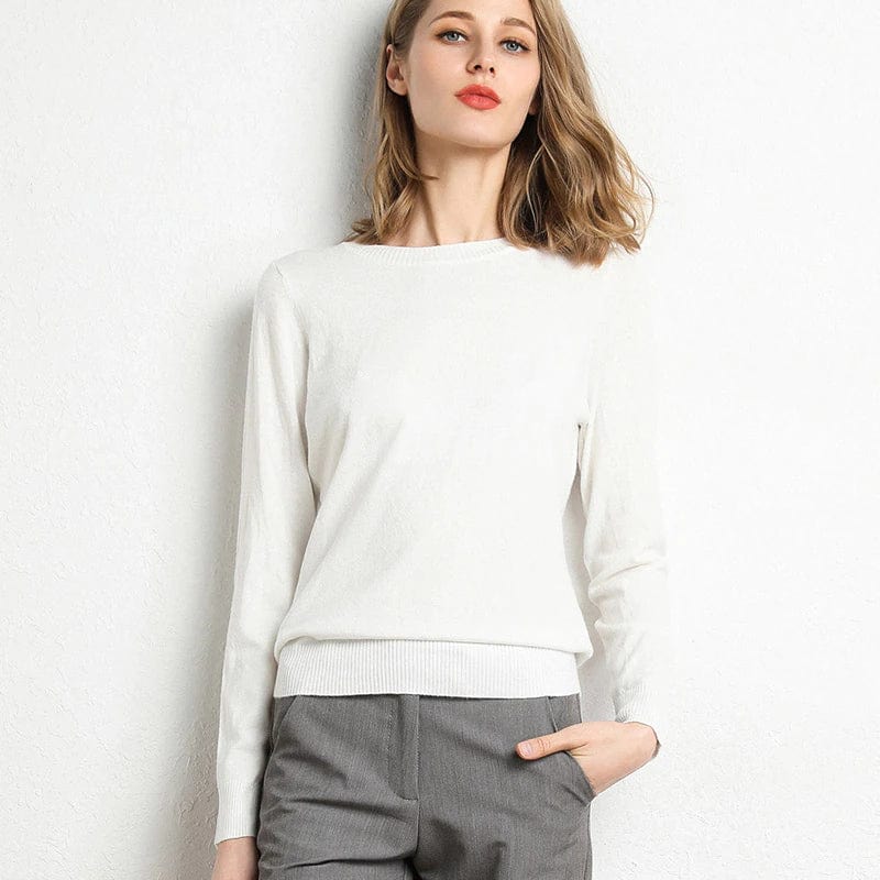 Bella Women's Sweater | Wool Blend, Minimalist Design