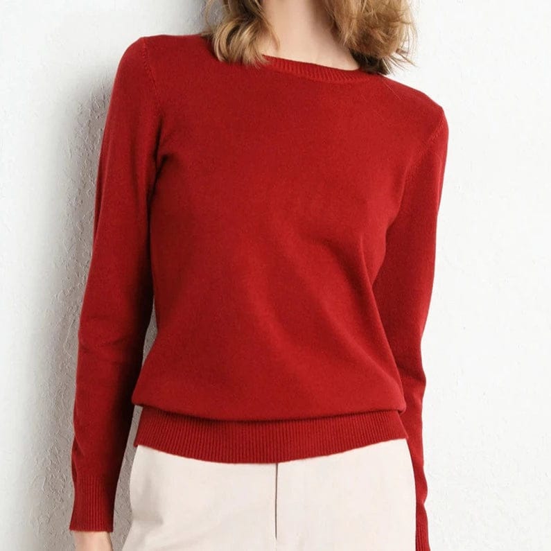 Bella Women's Sweater | Wool Blend, Minimalist Design