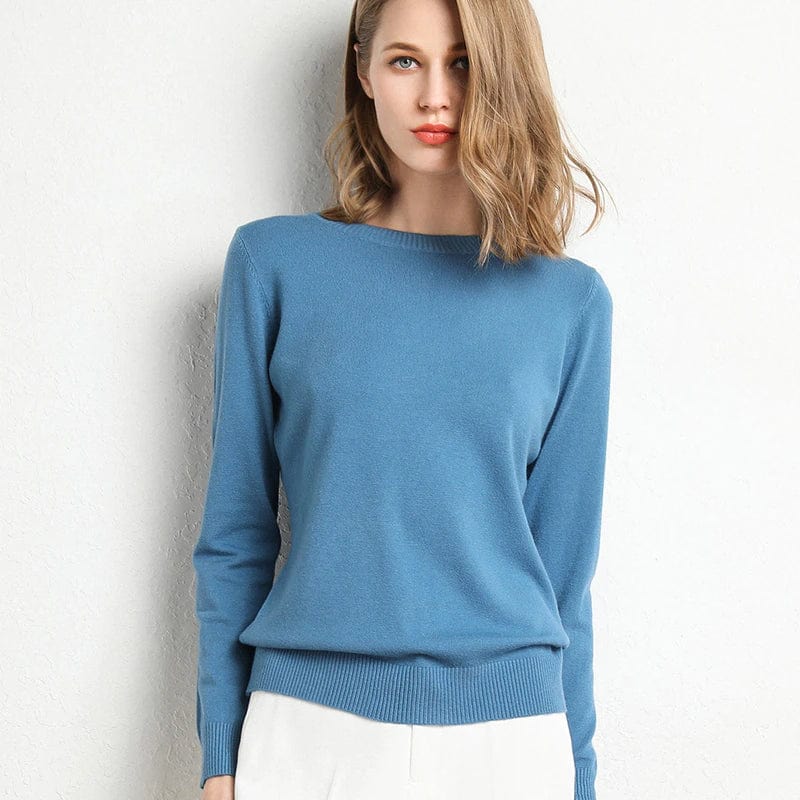 Bella Women's Sweater | Wool Blend, Minimalist Design