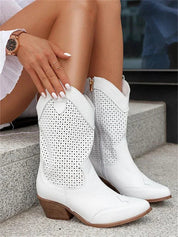 Breezy Women's Cowboy Boots | Zip Fastening, Stylish Design