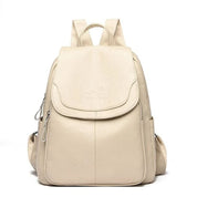Eda Women's Leather Backpack | Anti-Theft, Stylish Design