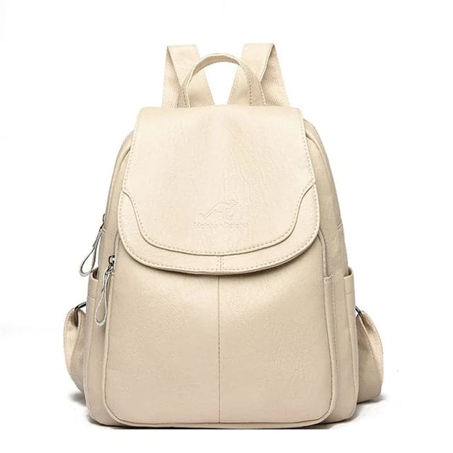 Eda Women's Leather Backpack | Anti-Theft, Stylish Design