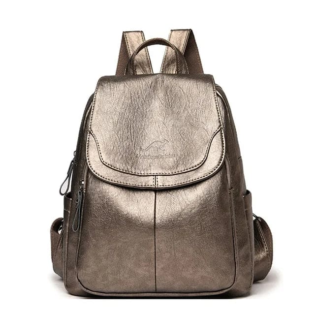 Eda Women's Leather Backpack | Anti-Theft, Stylish Design