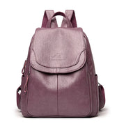 Eda Women's Leather Backpack | Anti-Theft, Stylish Design