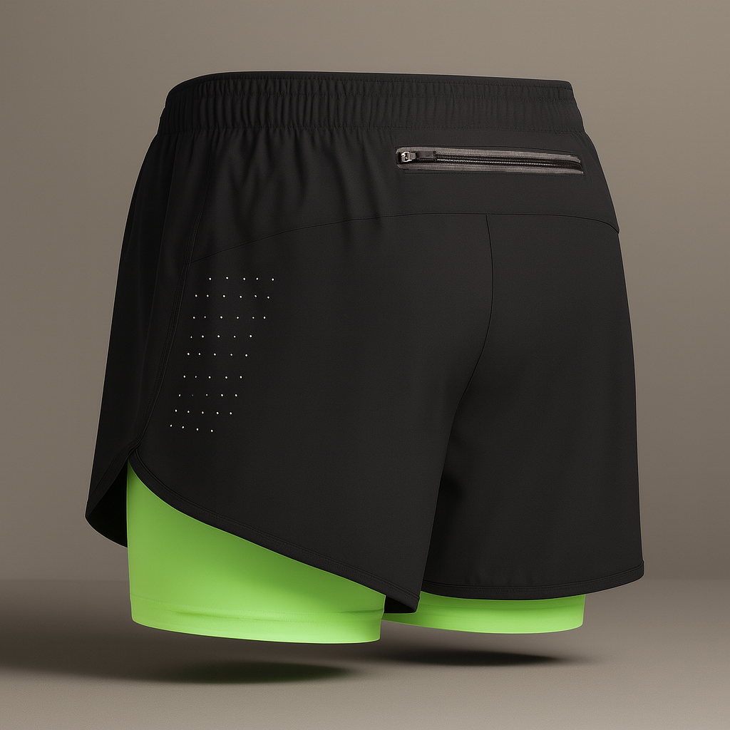 Eli Men's 2-in-1 Gym Shorts | Quick-Dry Fabric, Elastic Phone Pocket