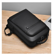 Eli Unisex Leather Rucksack | USB Port, 15.6-Inch Laptop Compatible