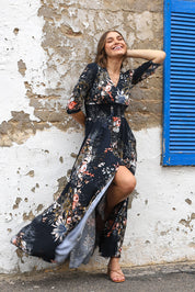 Indigo Women's Maxi Dress | Lace Back A-Line, Lightweight Summer Fashion