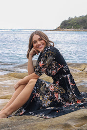 Indigo Women's Maxi Dress | Lace Back A-Line, Lightweight Summer Fashion