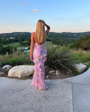 Luna Women's Maxi Dress | Lightweight Pastel Ruffles