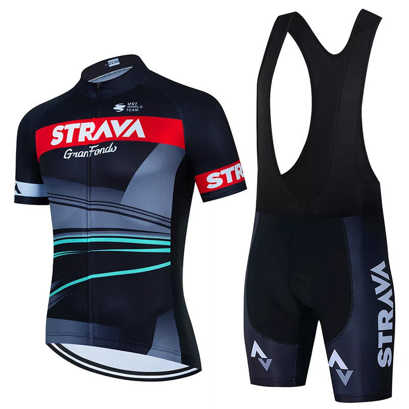 Men's Cycling Clothing Set with Jersey and Bib Shorts – Breathable and Lightweight 7