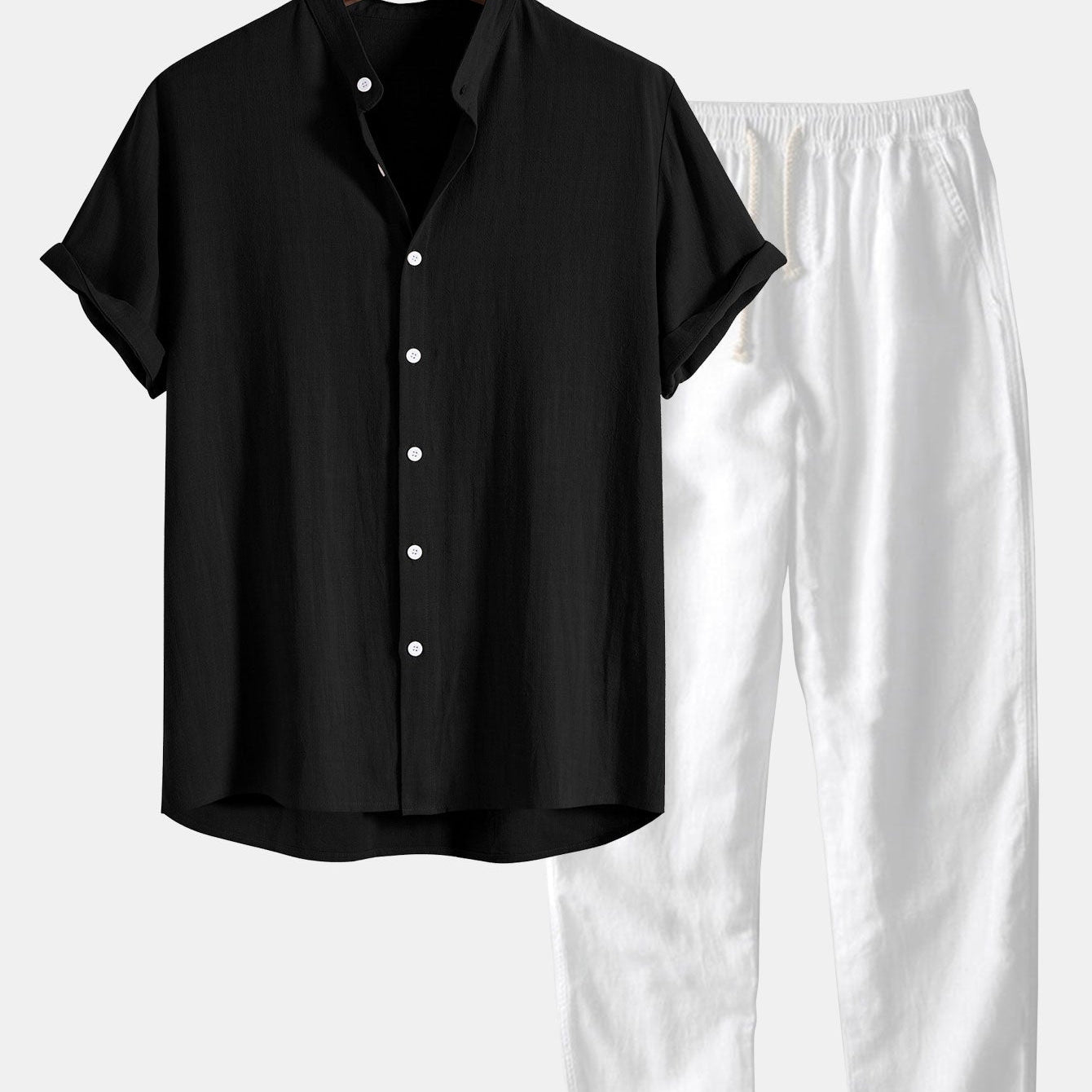 Milo Men's Summer Set | Short Sleeve Shirt and Pants