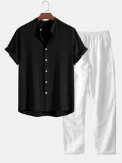Milo Men's Summer Set | Short Sleeve Shirt and Pants