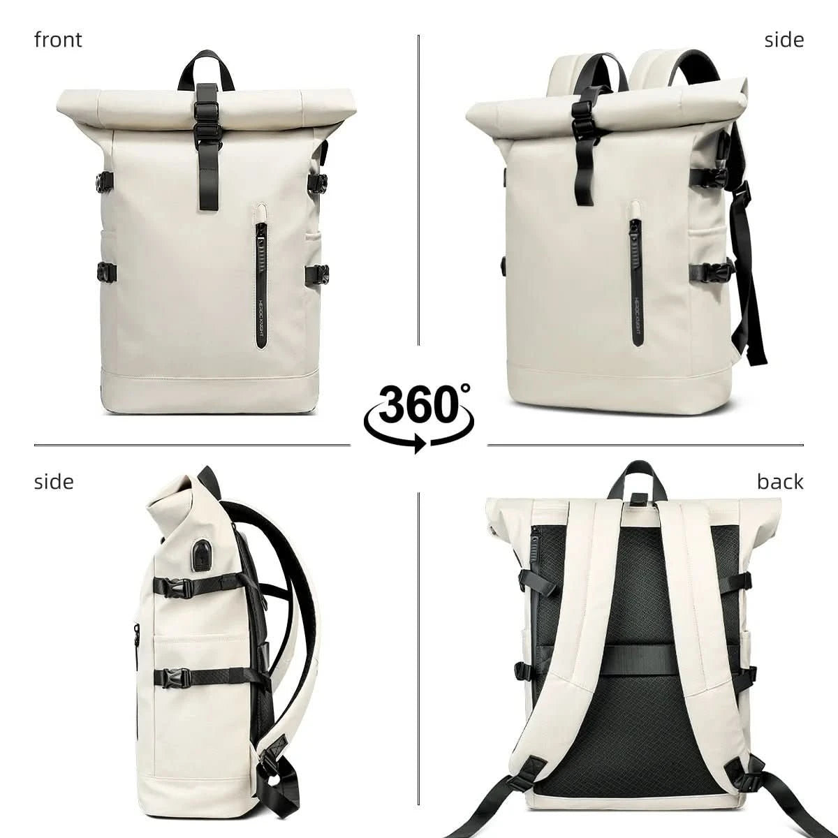 Rollo Expandable Rucksack | Water-Repellent, Laptop Compartment