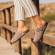 Tessa Clogs | Suede, Ergonomic Sole