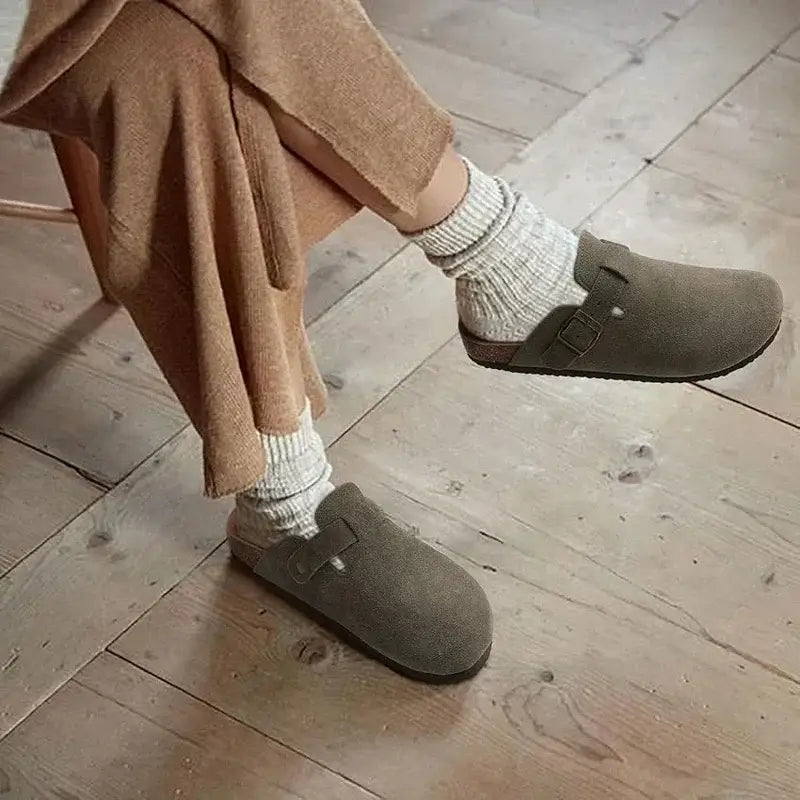 Tessa Clogs | Suede, Ergonomic Sole