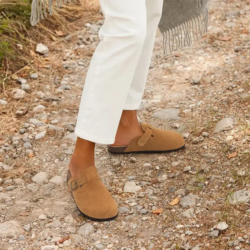 Tessa Clogs | Suede, Ergonomic Sole