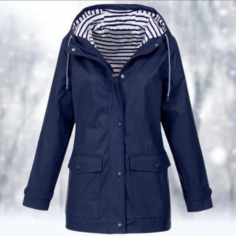 Women's Winter Rain Jacket with Hood – Stylish Water-Resistant Windbreaker for Versatile Outfits 3