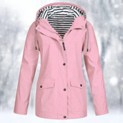 Women's Winter Rain Jacket with Hood – Stylish Water-Resistant Windbreaker for Versatile Outfits 4