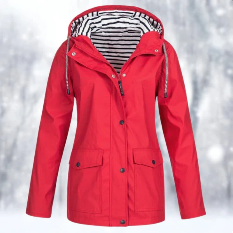 Women's Winter Rain Jacket with Hood – Stylish Water-Resistant Windbreaker for Versatile Outfits 5