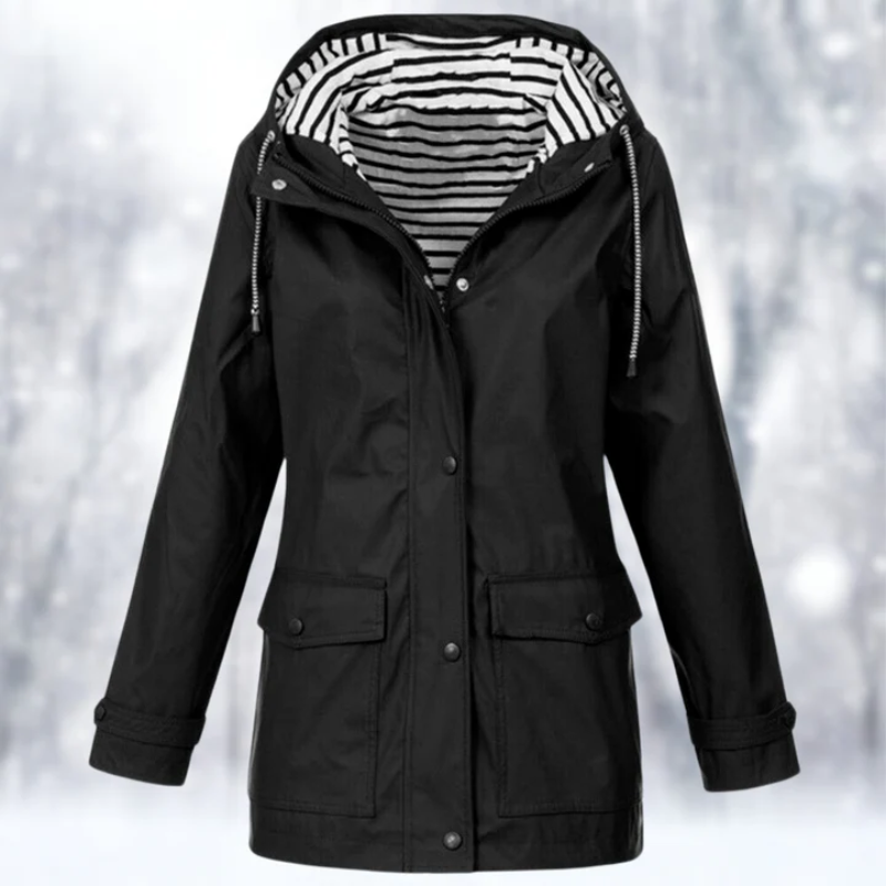 Women's Winter Rain Jacket with Hood – Stylish Water-Resistant Windbreaker for Versatile Outfits 7